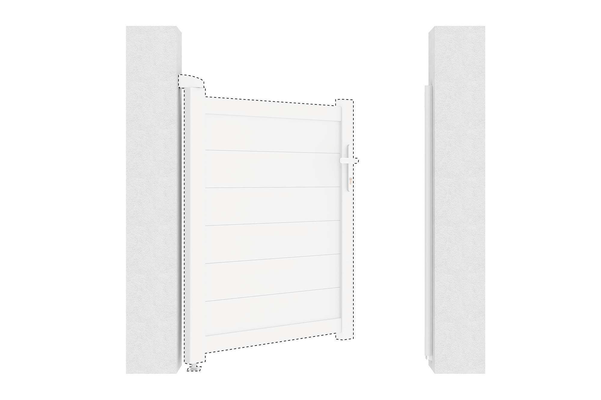 EIGER 100x115CM Weißes Torumkehrset 3