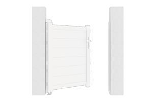 Kit d'inversion portillon coloris blanc EIGER 100x115CM 3