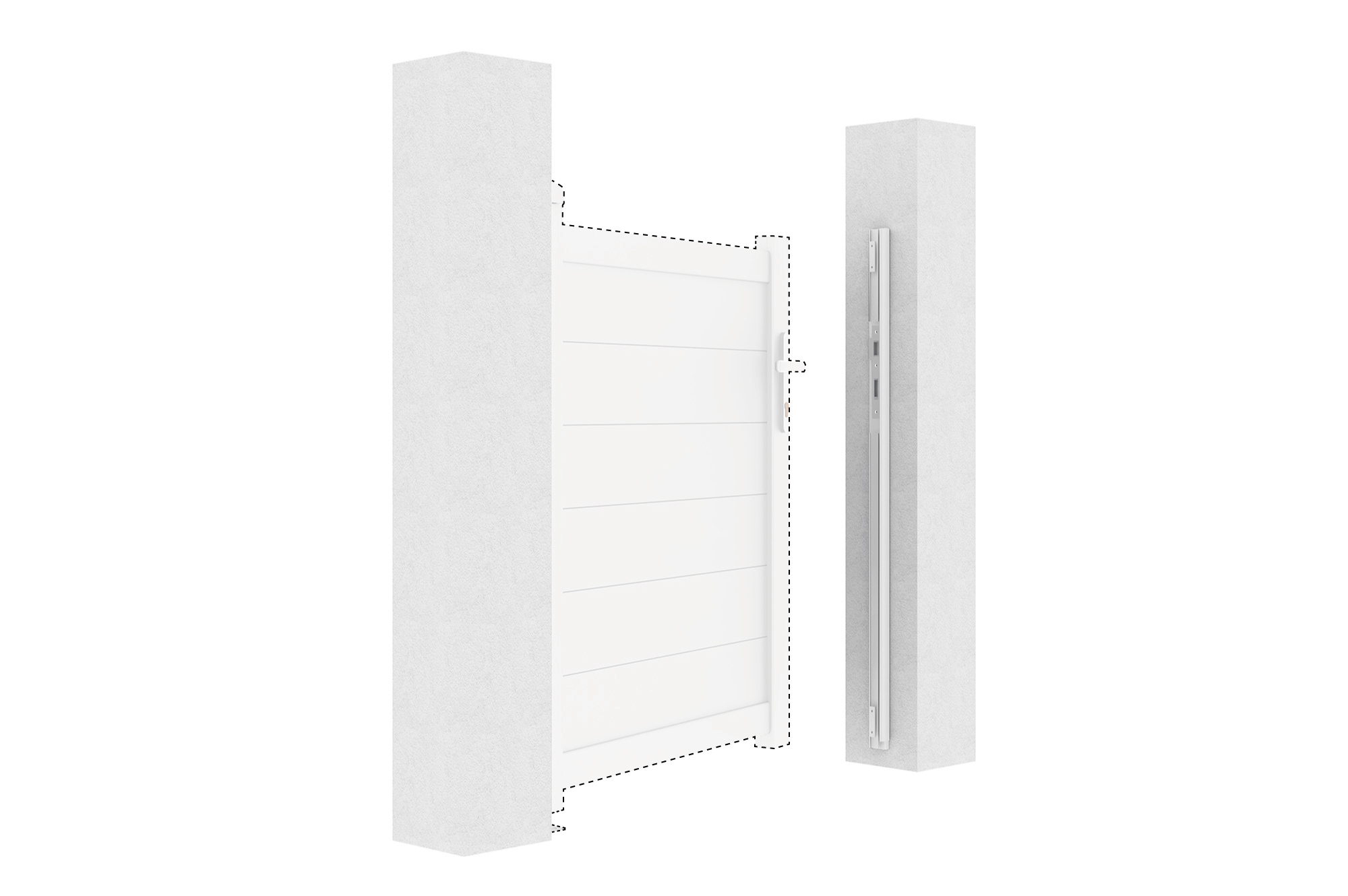 EIGER 100x115CM Weißes Torumkehrset 1