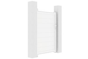 Portillon 1m EIGER H.140cm blanc + Kit inversion ouverture 13