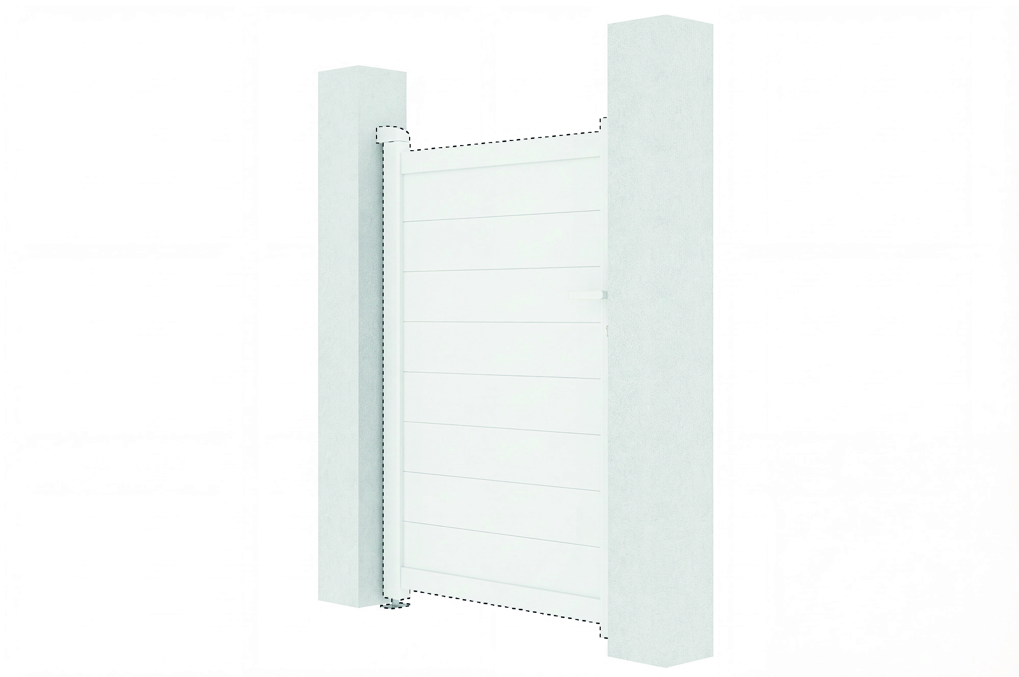 EIGER Vrata 1m, visina 140cm, bijela + komplet za preokretanje otvaranja 12