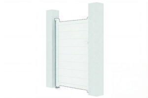 Portillon 1m EIGER H.140cm blanc + Kit inversion ouverture 14
