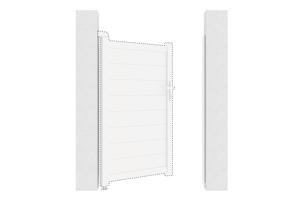 Portillon 1m EIGER H.140cm blanc + Kit inversion ouverture 11