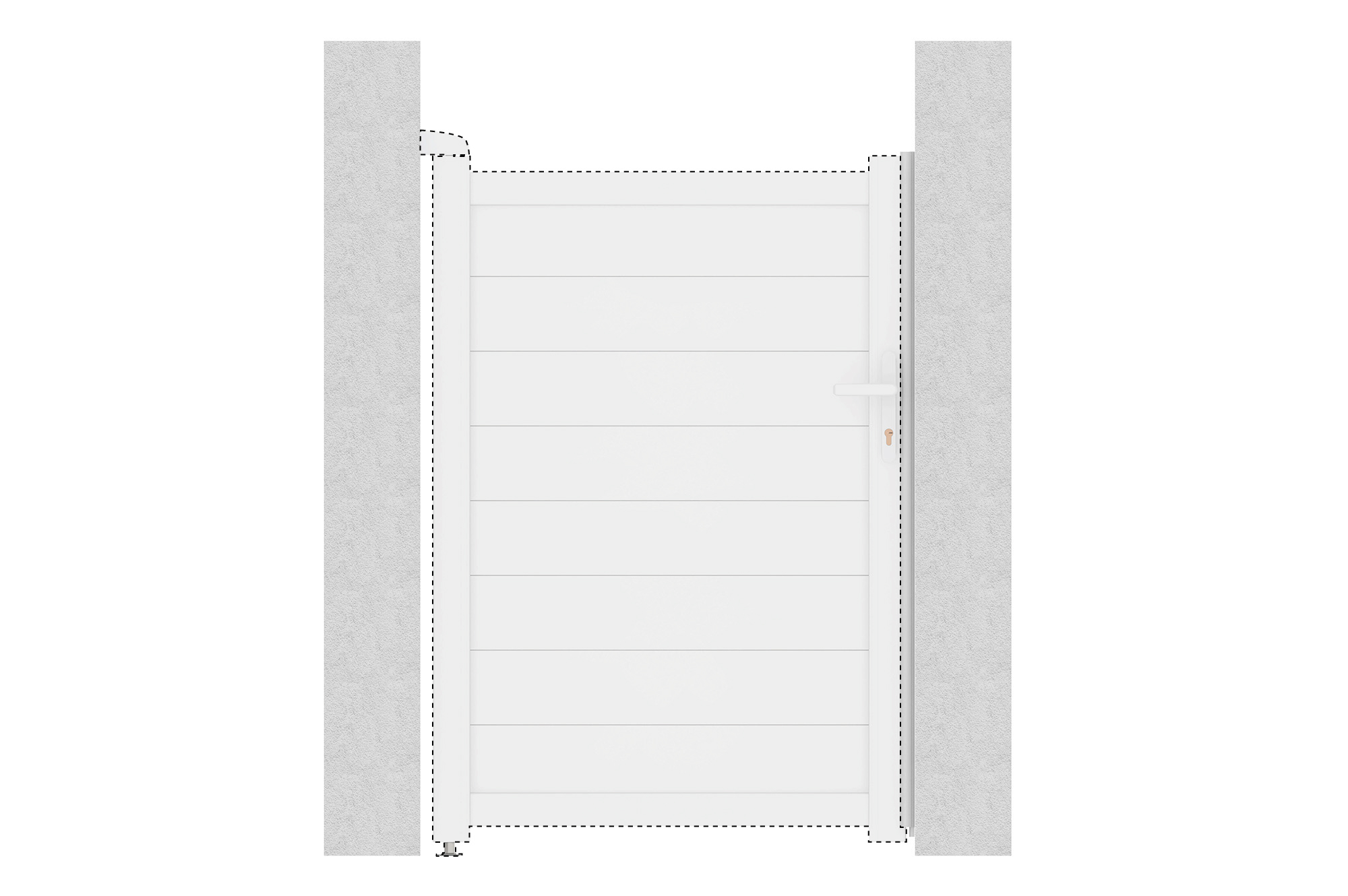 EIGER Vrata 1m, visina 140cm, bijela + komplet za preokretanje otvaranja 10