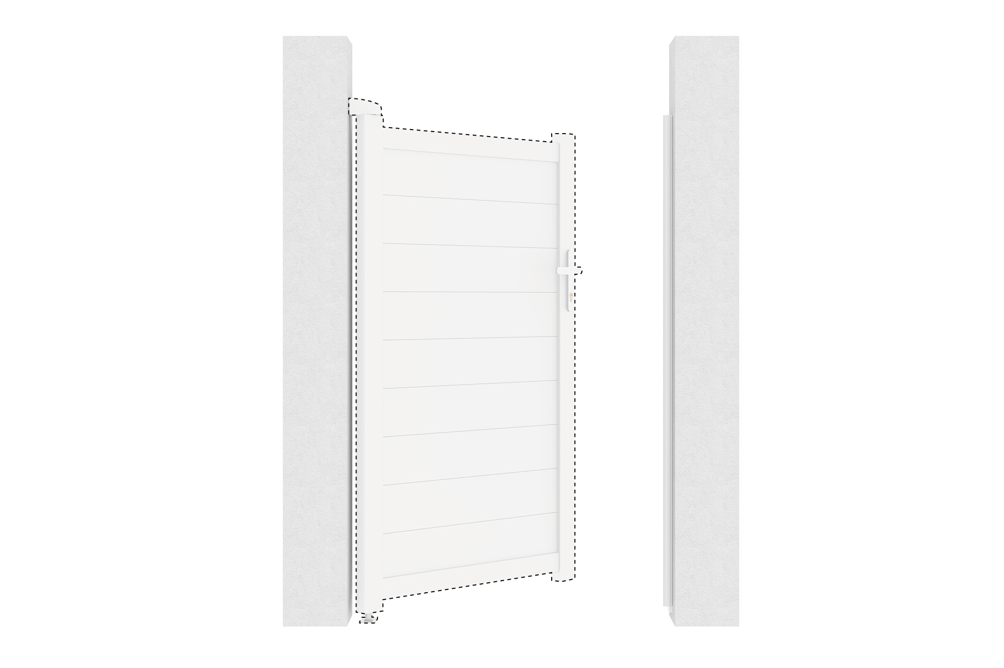 EIGER 100x160CM Weißes Torumkehrset 3