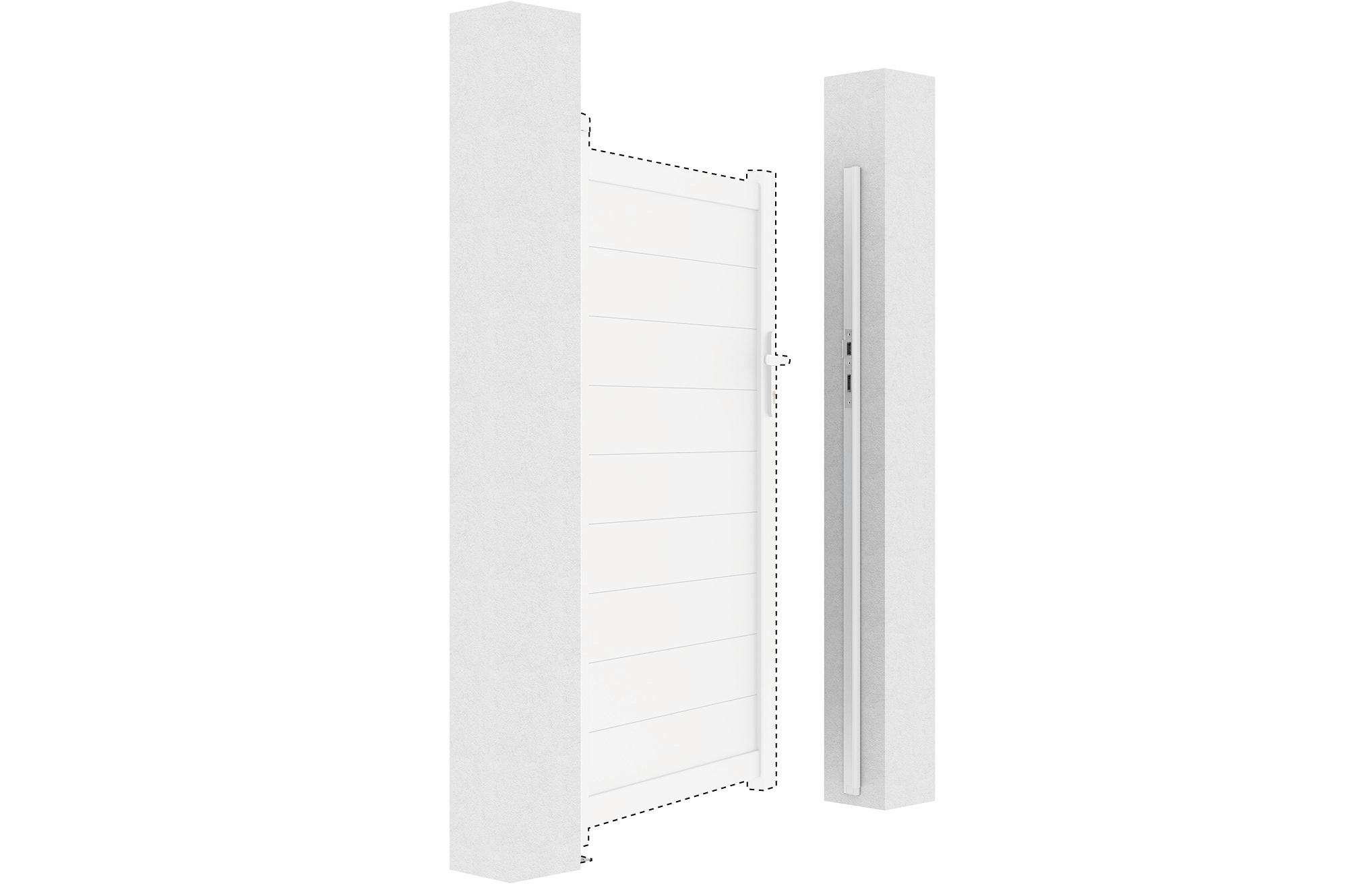 EIGER 100x160CM Weißes Torumkehrset 1