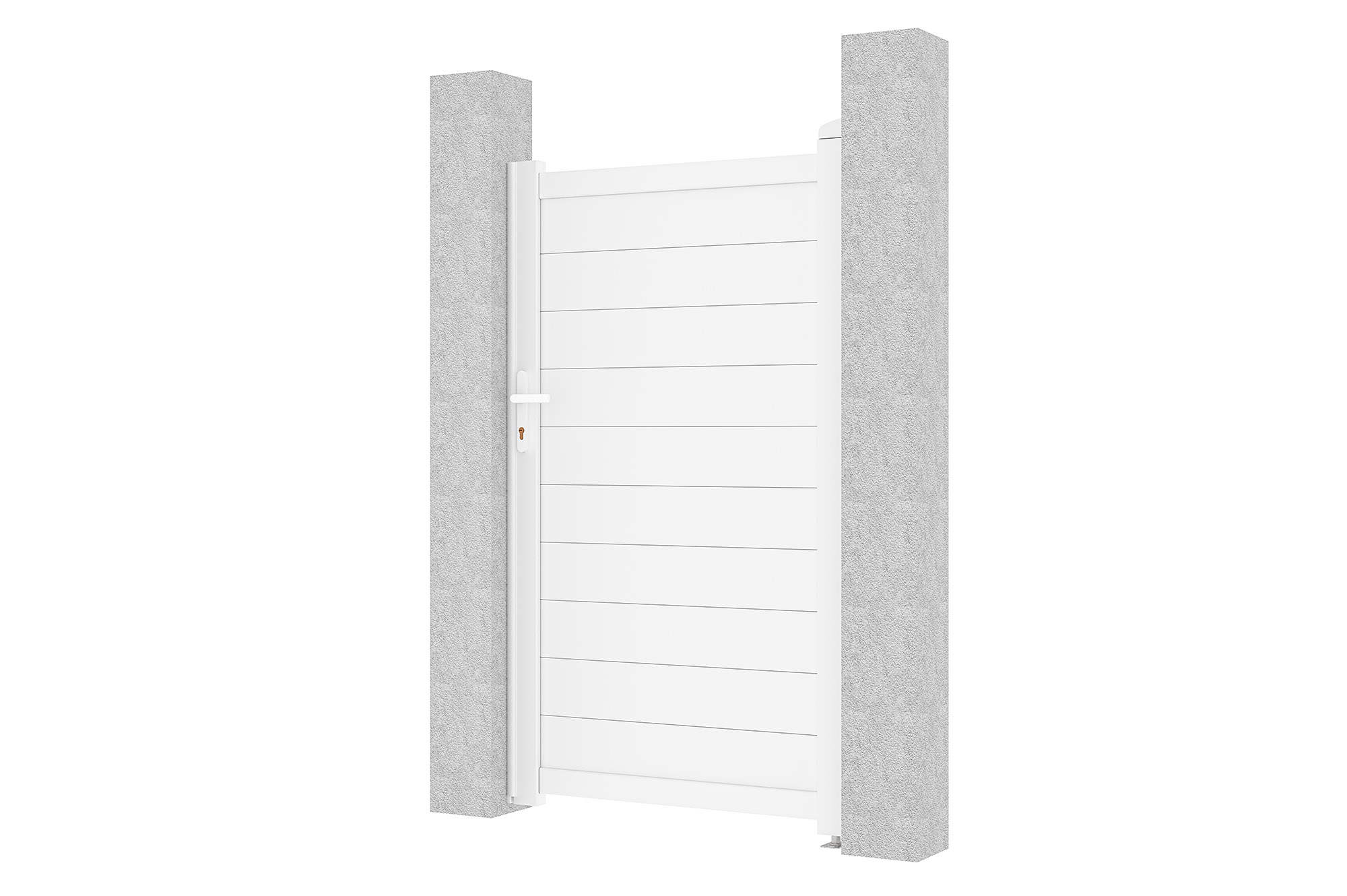 EIGER krilna vrata 3m V. 180cm + EIGER pješačka vrata 1m V. 180cm, bijeli aluminij 14