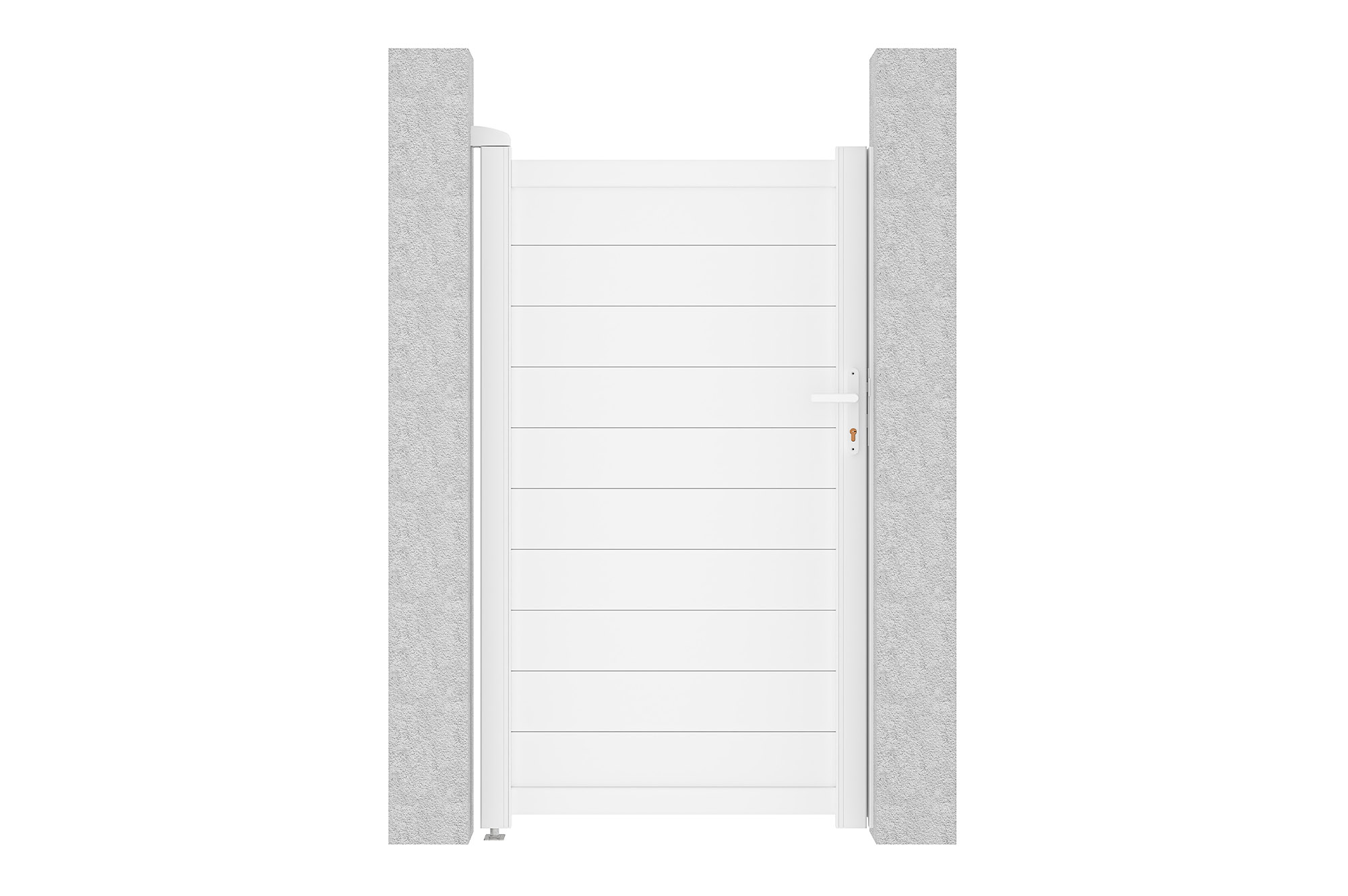 EIGER krilna vrata 3m V. 180cm + EIGER pješačka vrata 1m V. 180cm, bijeli aluminij 17