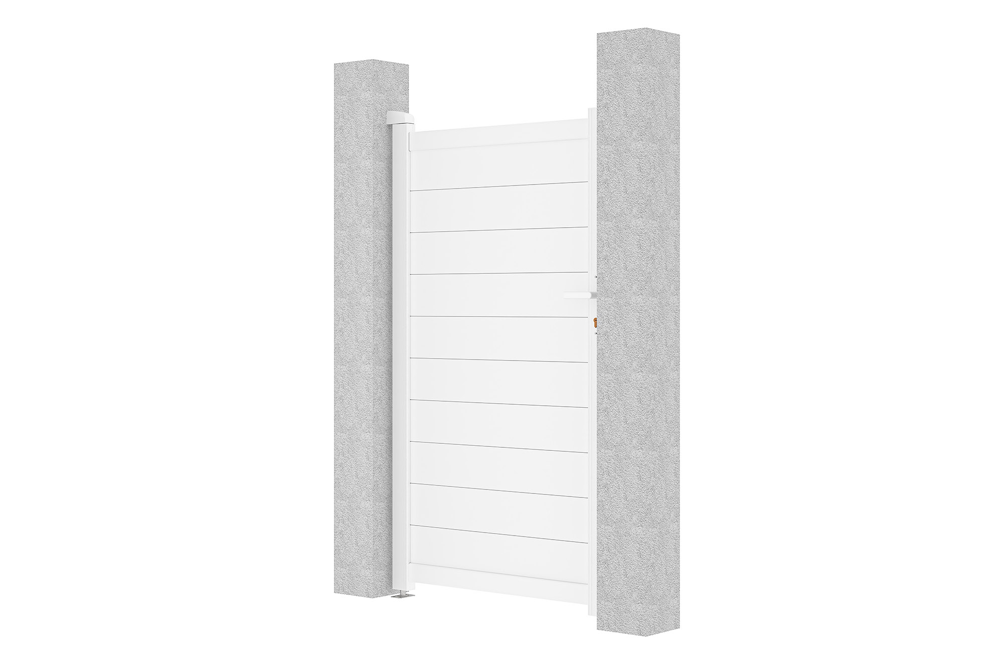 EIGER krilna vrata 3m V. 180cm + EIGER pješačka vrata 1m V. 180cm, bijeli aluminij 18