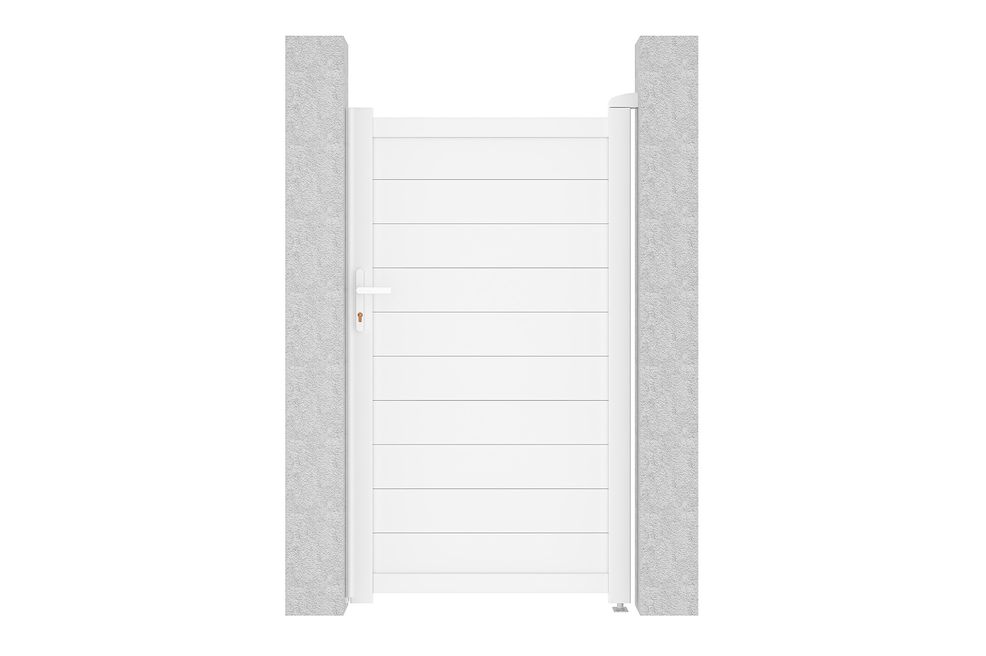 EIGER 1m vārti, 180cm augsti, balts alumīnijs 1