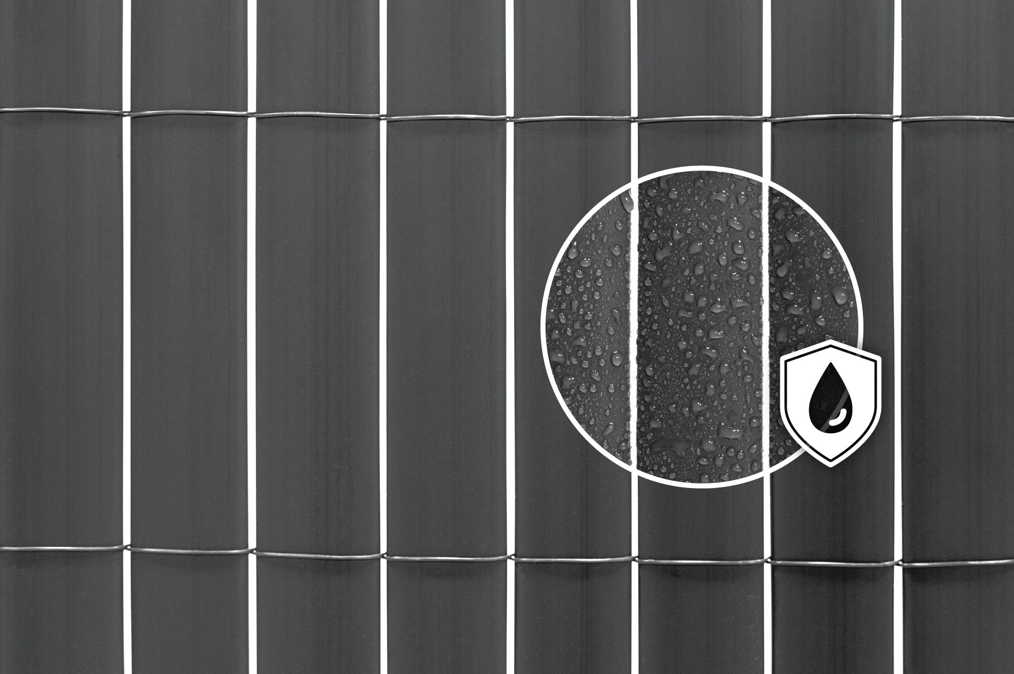 VISO PVC-stok L.5m x H.1.2m Antracietgrijs 5