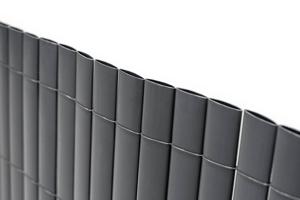 Tela de junco dupla face VISO em PVC, 5m x 1,2m, cinza antracite, com fixadores. 11