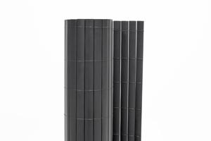 VISO double-sided PVC reed screen, 8m x 1.2m, anthracite grey, with fasteners 8