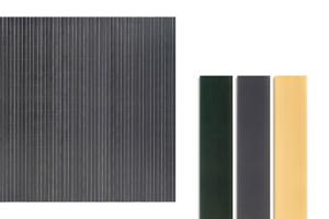VISO dubbelsidig PVC-rörskärm, 3m x 1,5m, antracitgrå, med fästelement 8