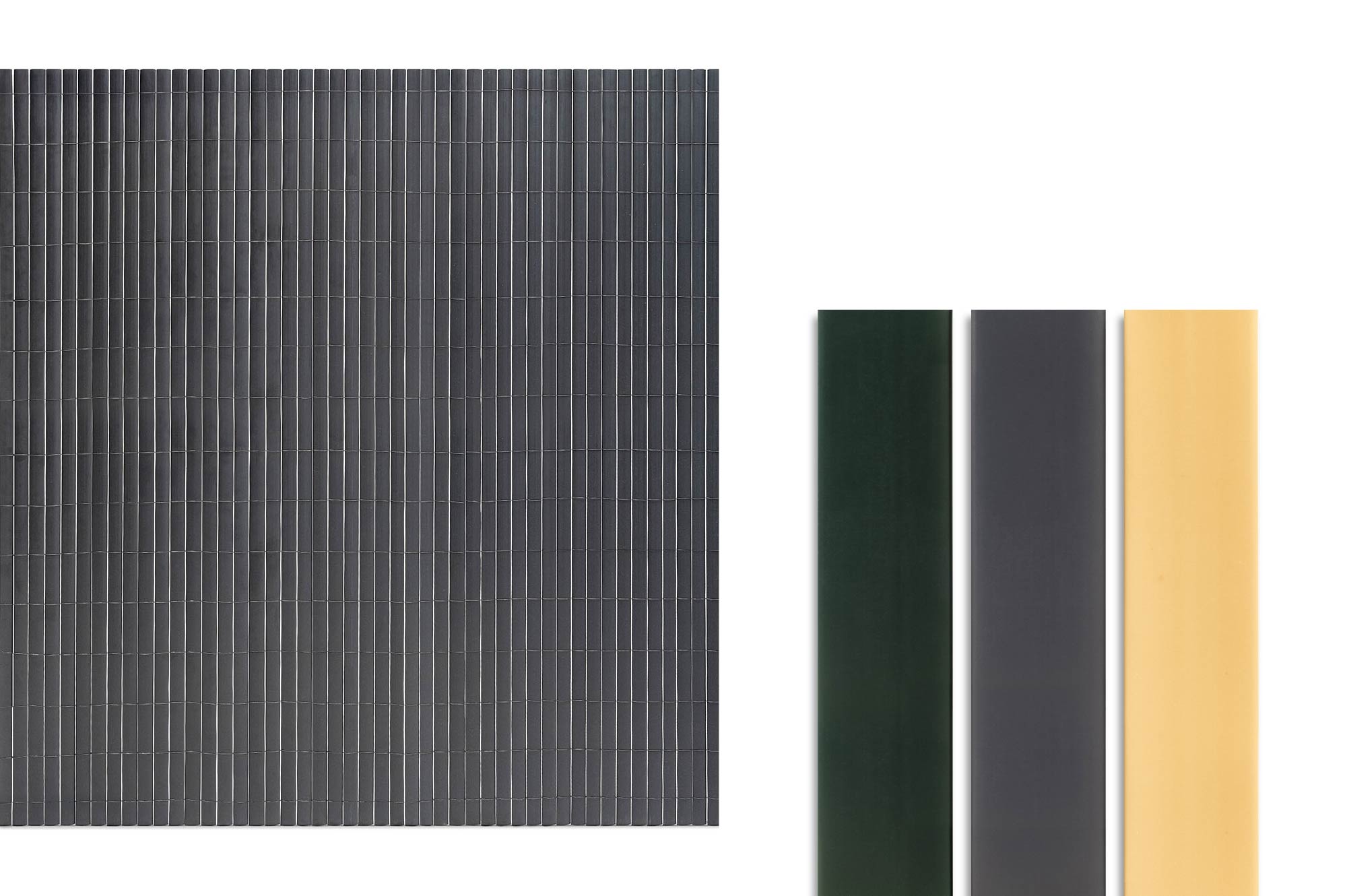 Malla de caña de PVC VISO, 10 m de largo x 1,5 m de alto, gris antracita 8