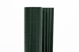 Tela de junco dupla face VISO em PVC, 5m de comprimento x 1,5m de altura, verde, com fixadores. 9