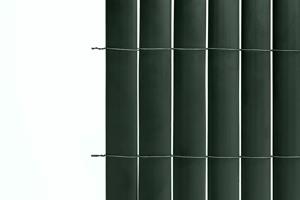 Tela de junco dupla face VISO em PVC, 5m de comprimento x 1,5m de altura, verde, com fixadores. 13