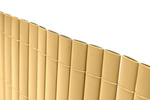 VISO dubbelsidig PVC-rörskärm, 5m x 1,5m, beige, med fästelement 12