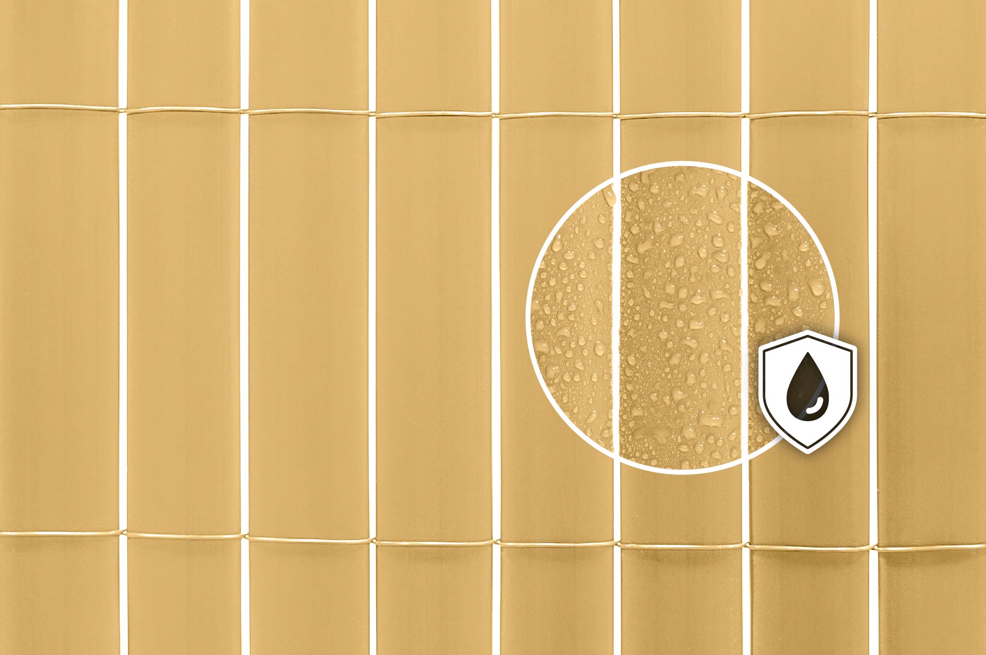 VISO PVC reed screen, 8m long x 1.5m high, beige 5