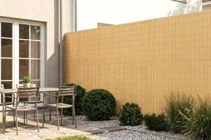 VISO dubbelzijdig PVC-rietscherm, 8m x 1,8m, beige, inclusief bevestigingsmateriaal. 2