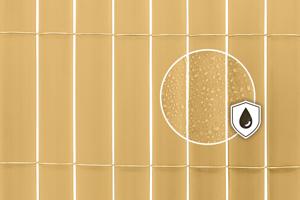 VISO dubbelzijdig PVC-rietscherm, 8m x 1,8m, beige, inclusief bevestigingsmateriaal. 5
