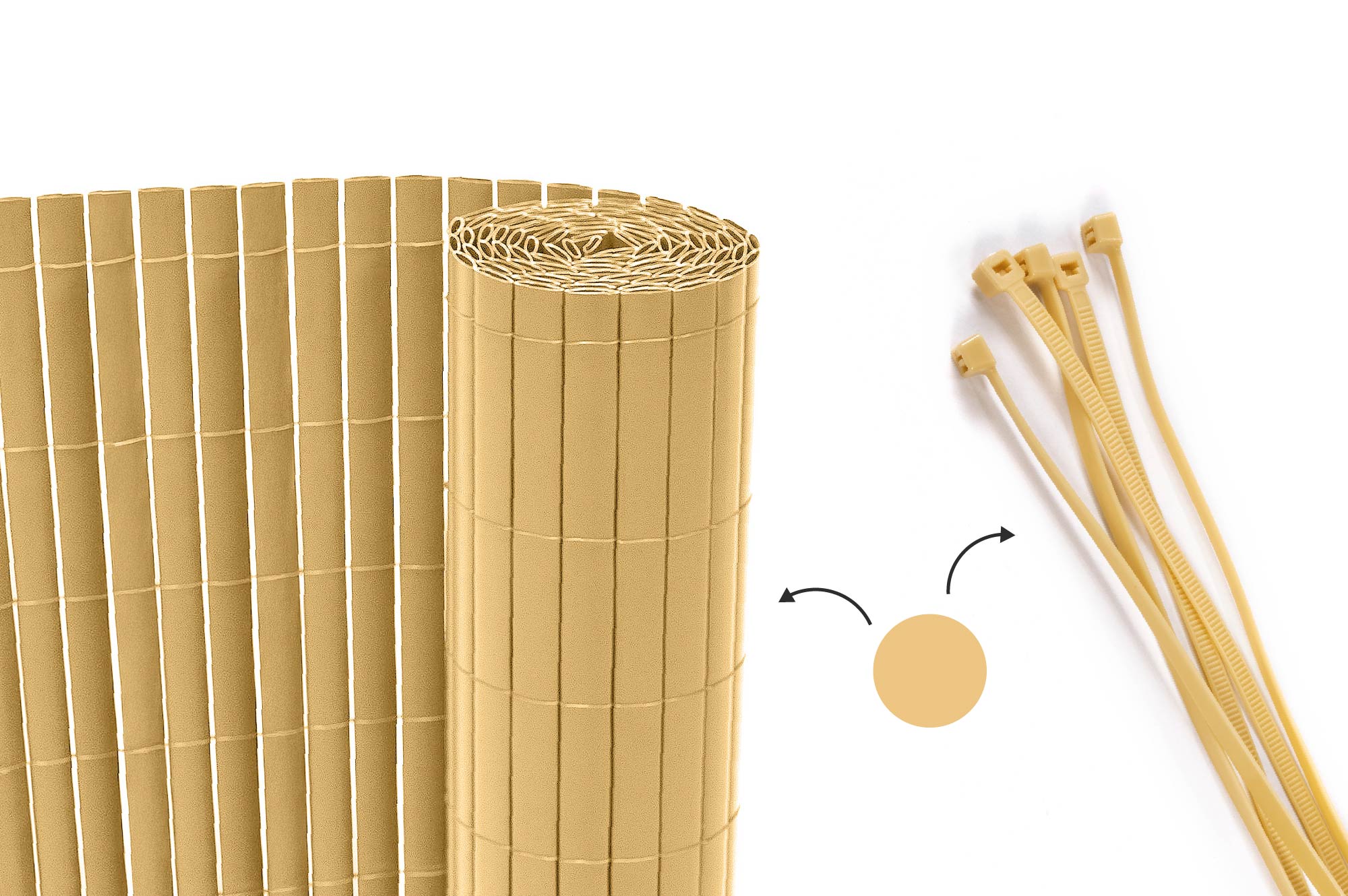 Tela de PVC VISO, 10m x 1,5m, Bege 4