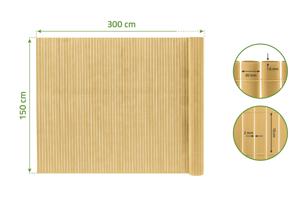 VISO dobbeltsidet PVC-rørnet, 3m x 1,5m, beige, med fastgørelseselementer 3