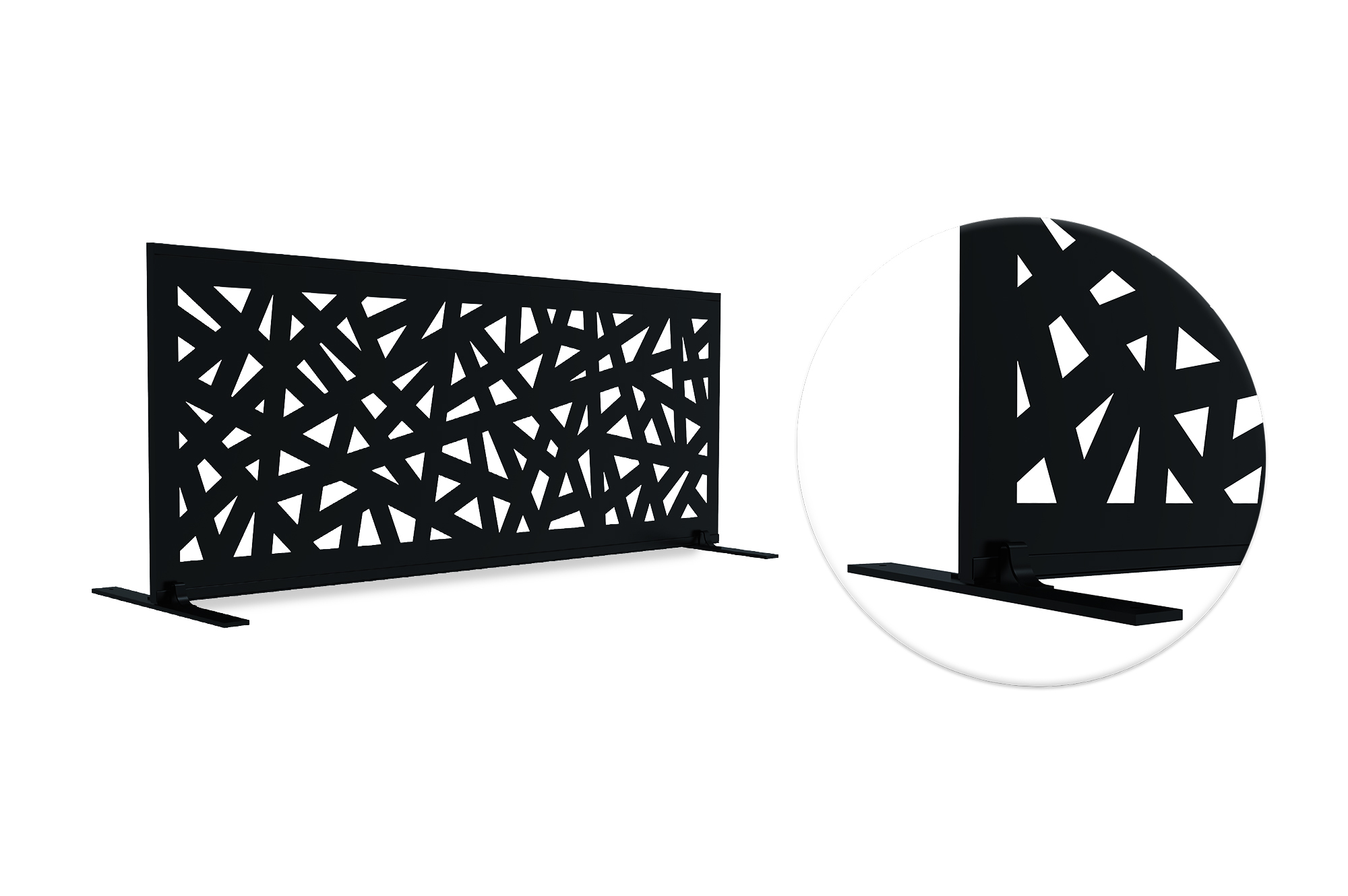 RUIVO Dekorplatte, schwarz, H. 160 cm, vollflächiges Muster 8