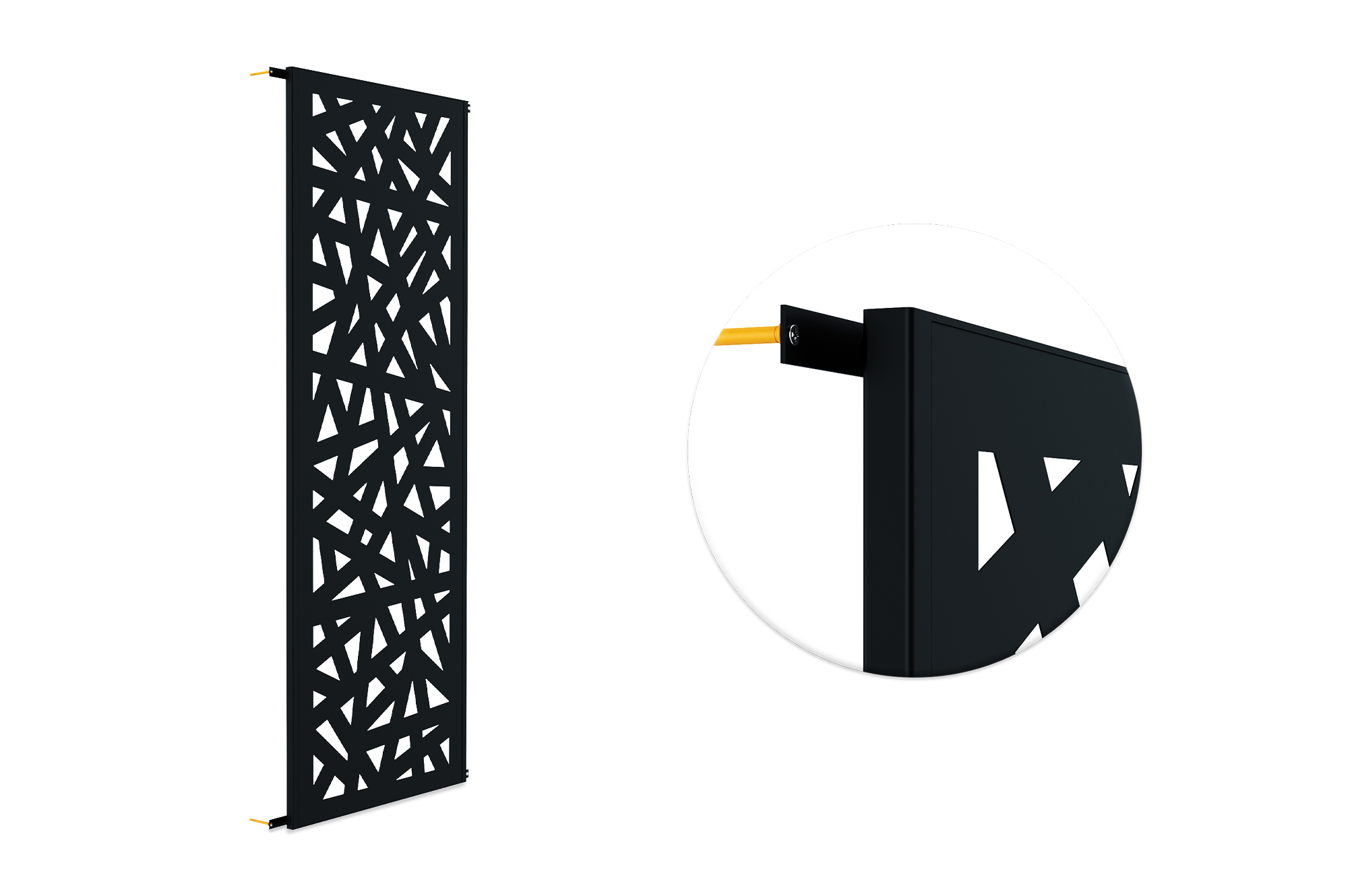 RUIVO Dekorplatte, schwarz, H. 160 cm, vollflächiges Muster 5