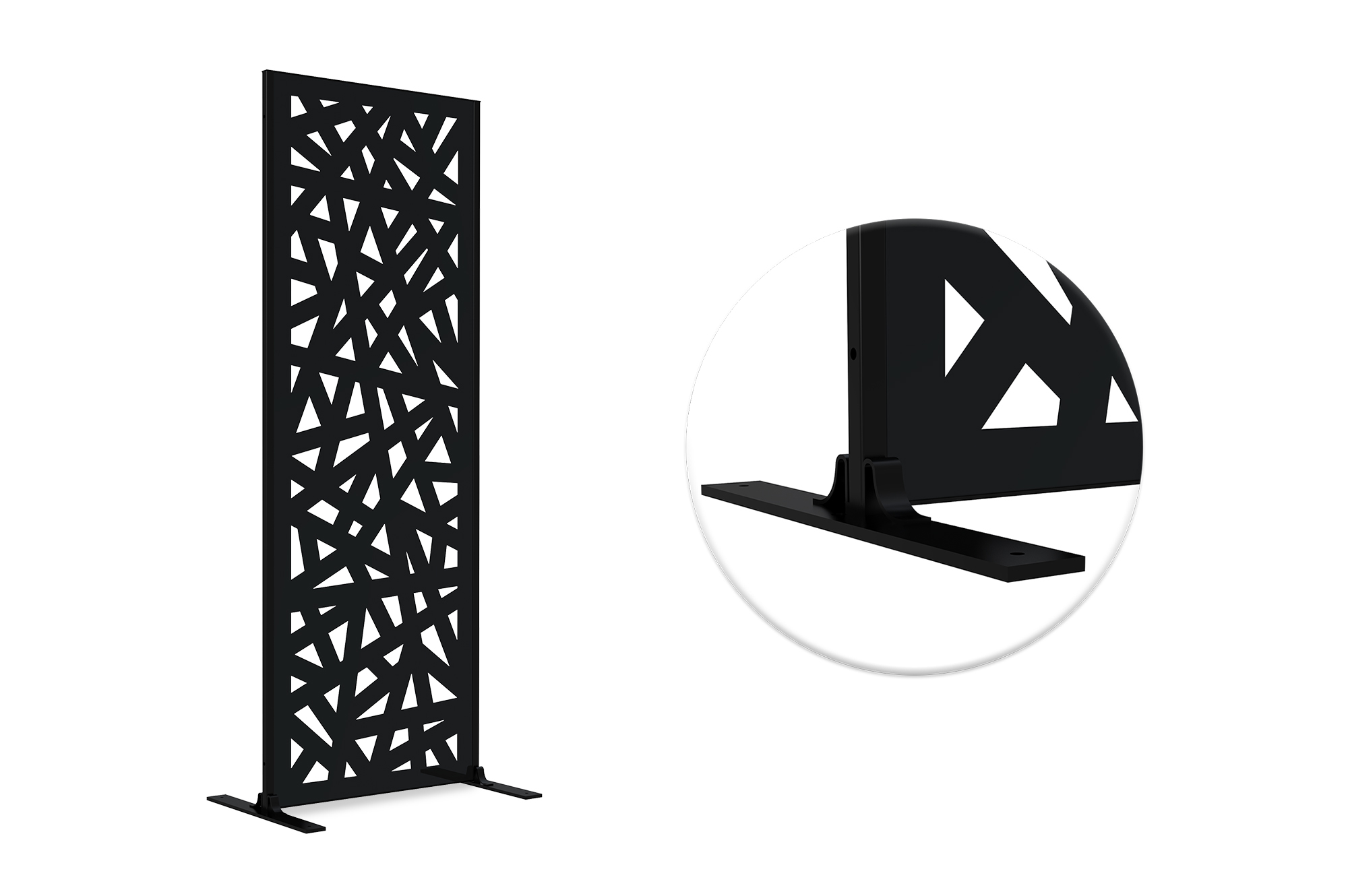 RUIVO Dekorplatte, schwarz, H. 160 cm, vollflächiges Muster 3