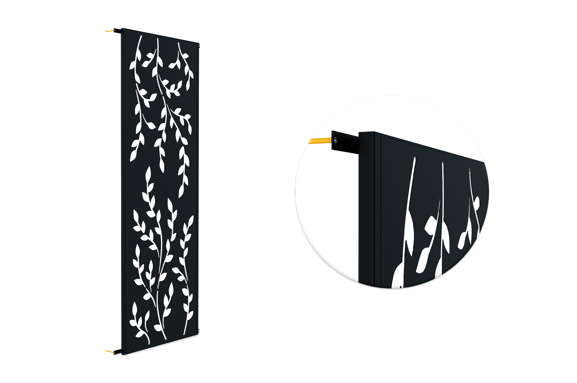 Διακοσμητικό πάνελ FOLYA, μαύρο, Υ.160cm, σχέδιο σε όλη την επιφάνεια 5
