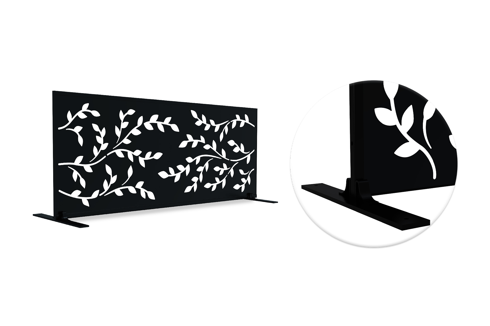 Διακοσμητικό πάνελ FOLYA, μαύρο, Υ.160cm, σχέδιο σε όλη την επιφάνεια 8