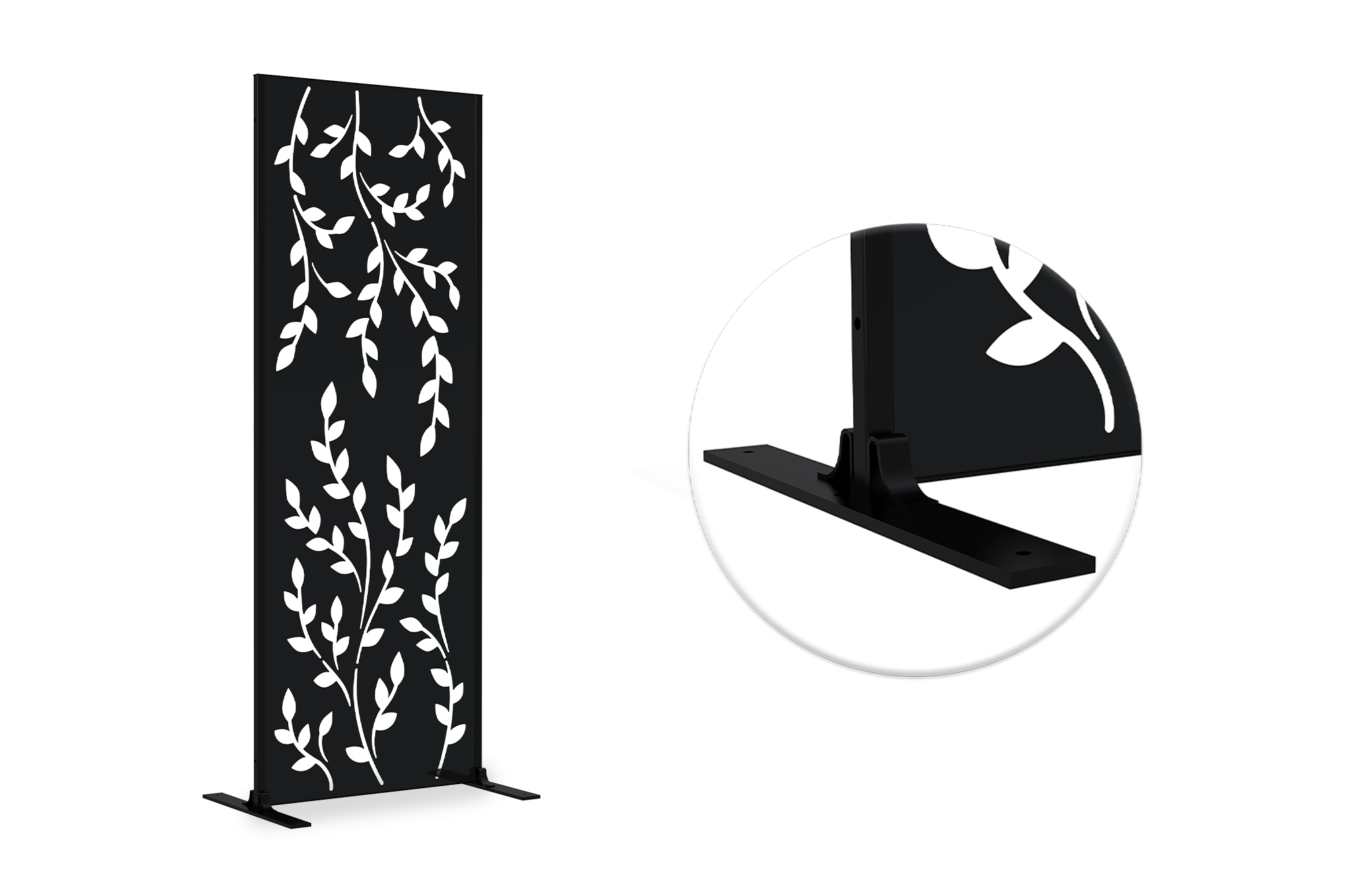 Διακοσμητικό πάνελ FOLYA, μαύρο, Υ.160cm, σχέδιο σε όλη την επιφάνεια 3