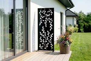 FOLYA decorative panel, black, H.160cm, all-over pattern main image