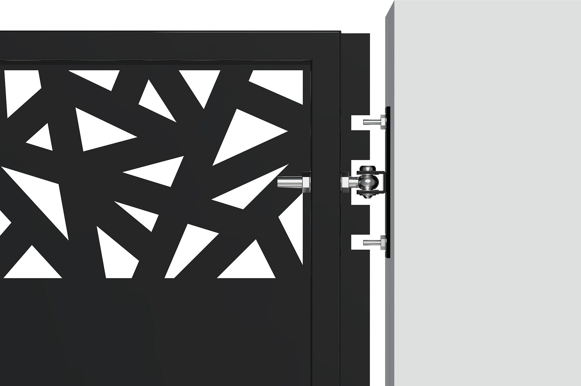 Stahltor 1 m NALI RUIVO H.160cm matt schwarz 6