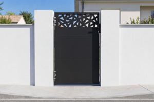Steel gate 1m NALI RUIVO H.160cm matt black main image