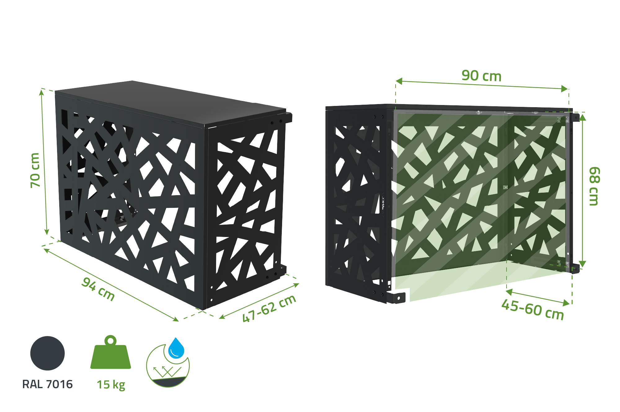 Navlaka za klima uređaj Amaro Ruivo - veličina S 3