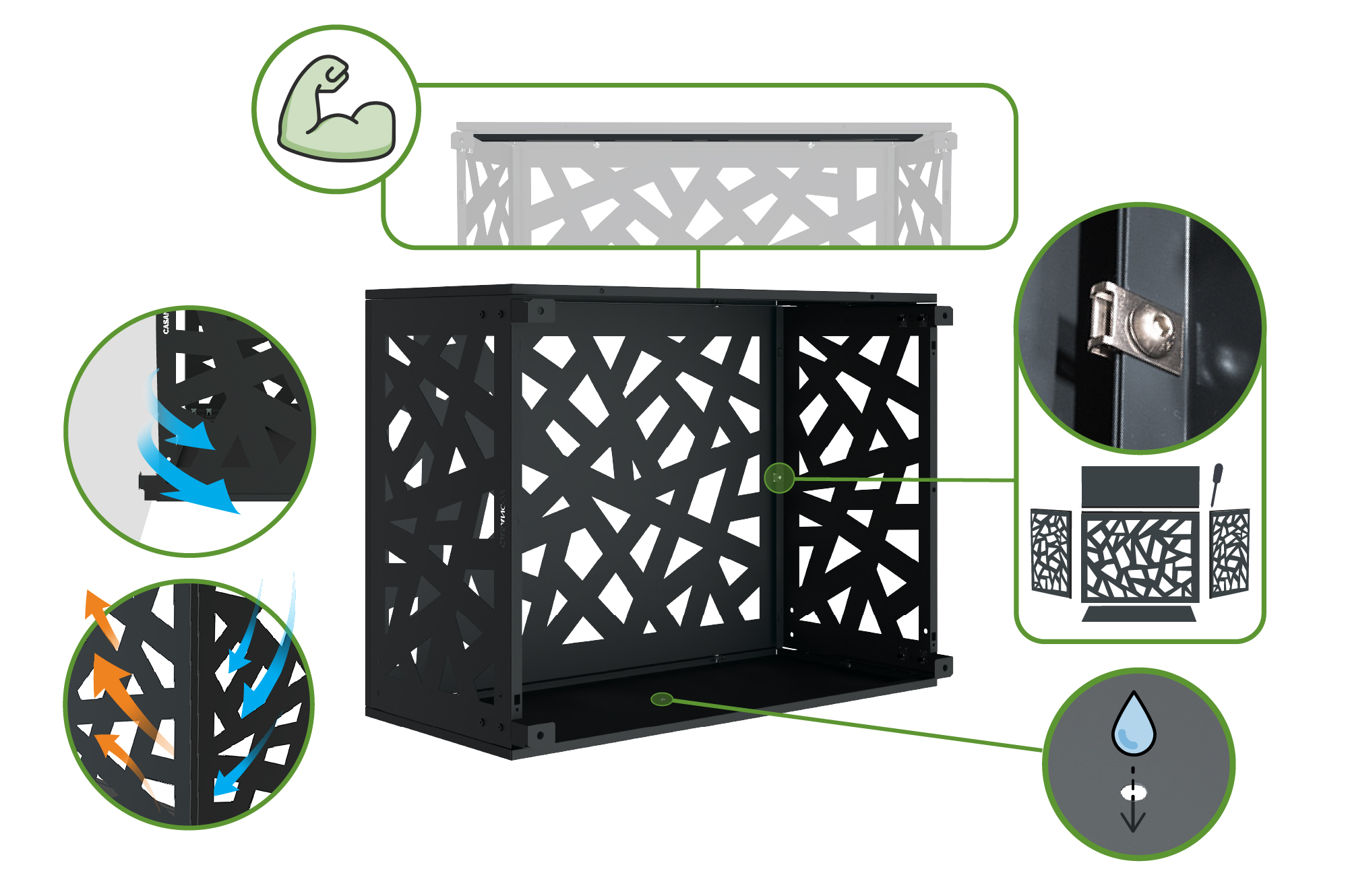 Amaro Ruivo Klimaanlagenabdeckung mit Bodenplatte – Größe S 9