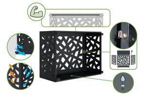 Cache clim & pompe à chaleur AMARO RUIVO Acier avec face inférieure - Taille S 9