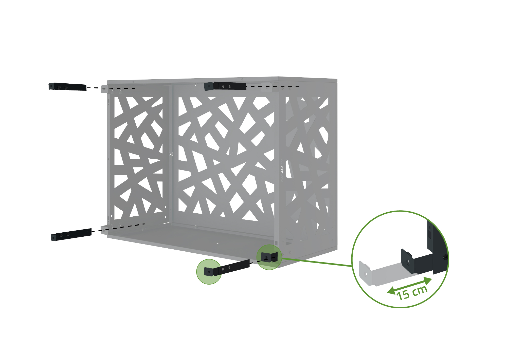 Amaro Ruivo Klimaanlagenabdeckung mit Bodenplatte – Größe S 8