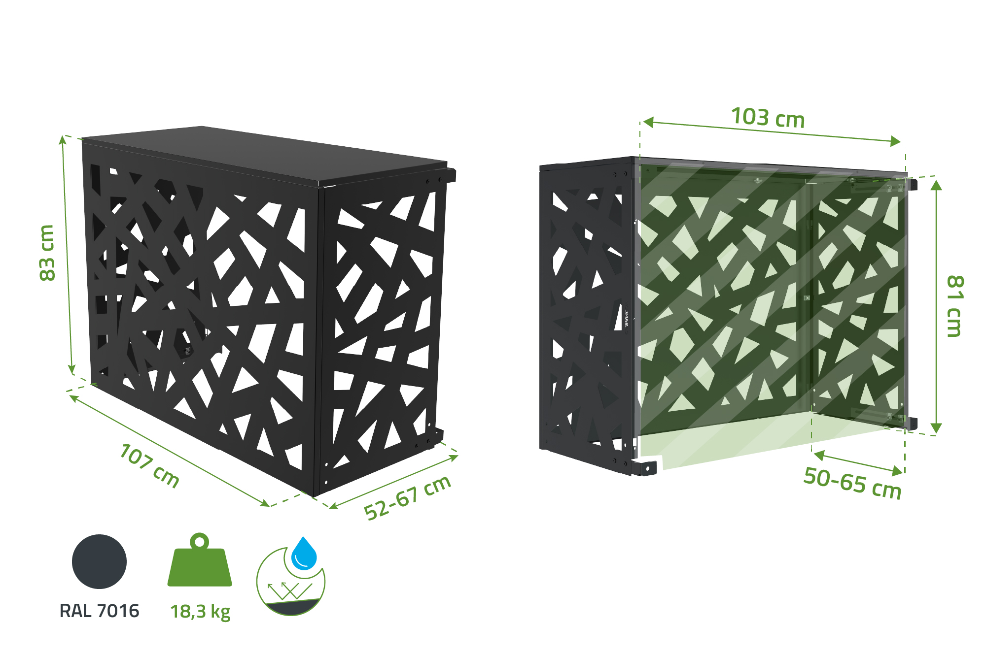 Κάλυμμα κλιματιστικού Amaro Ruivo - Μέγεθος M 3