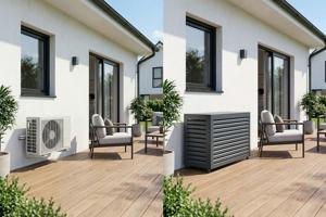 Cache clim & pompe à chaleur ANETO aluminium gris - taille S 12