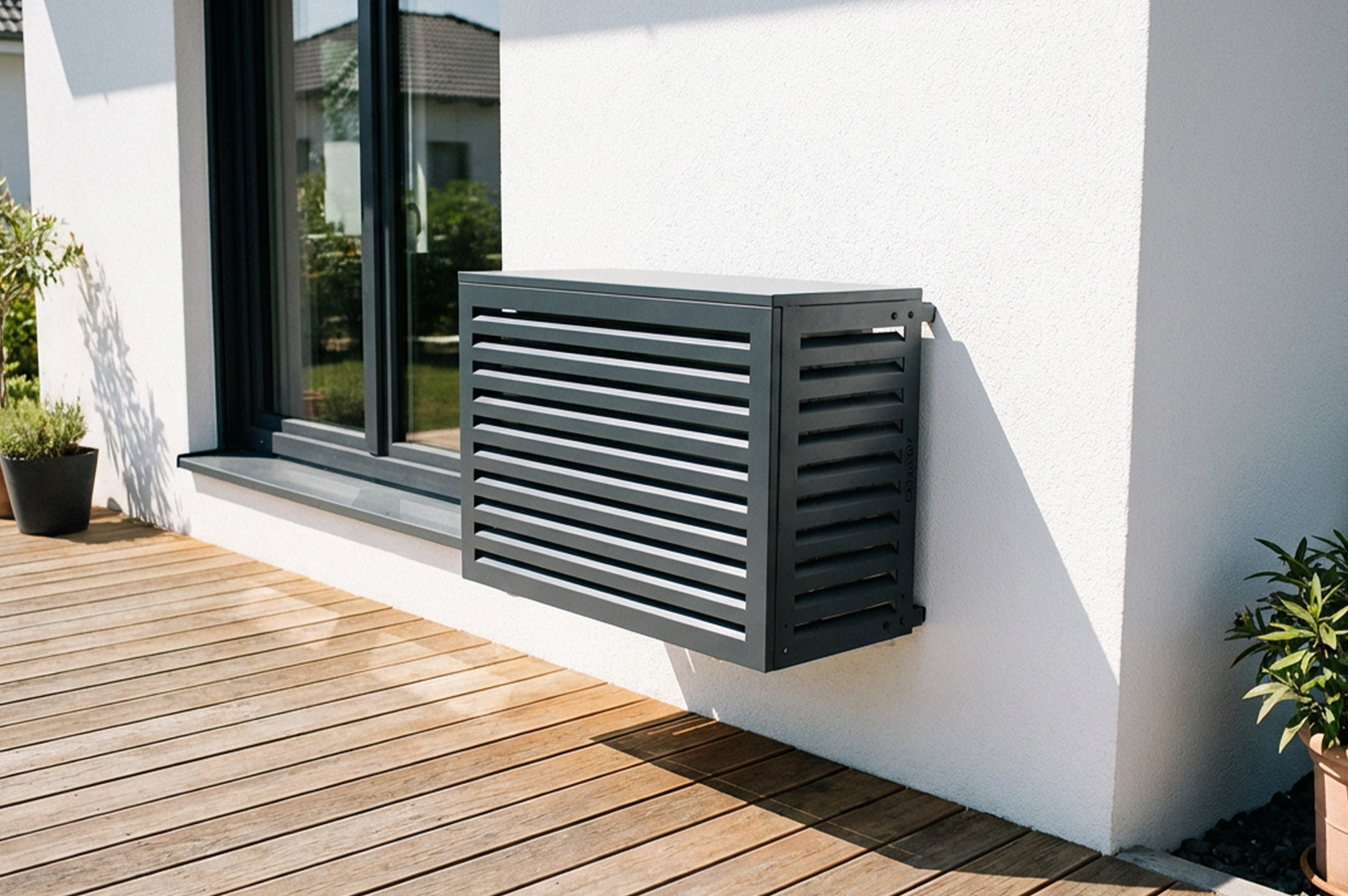 Aneto grijze aluminium airconditioninghoes - maat S 4