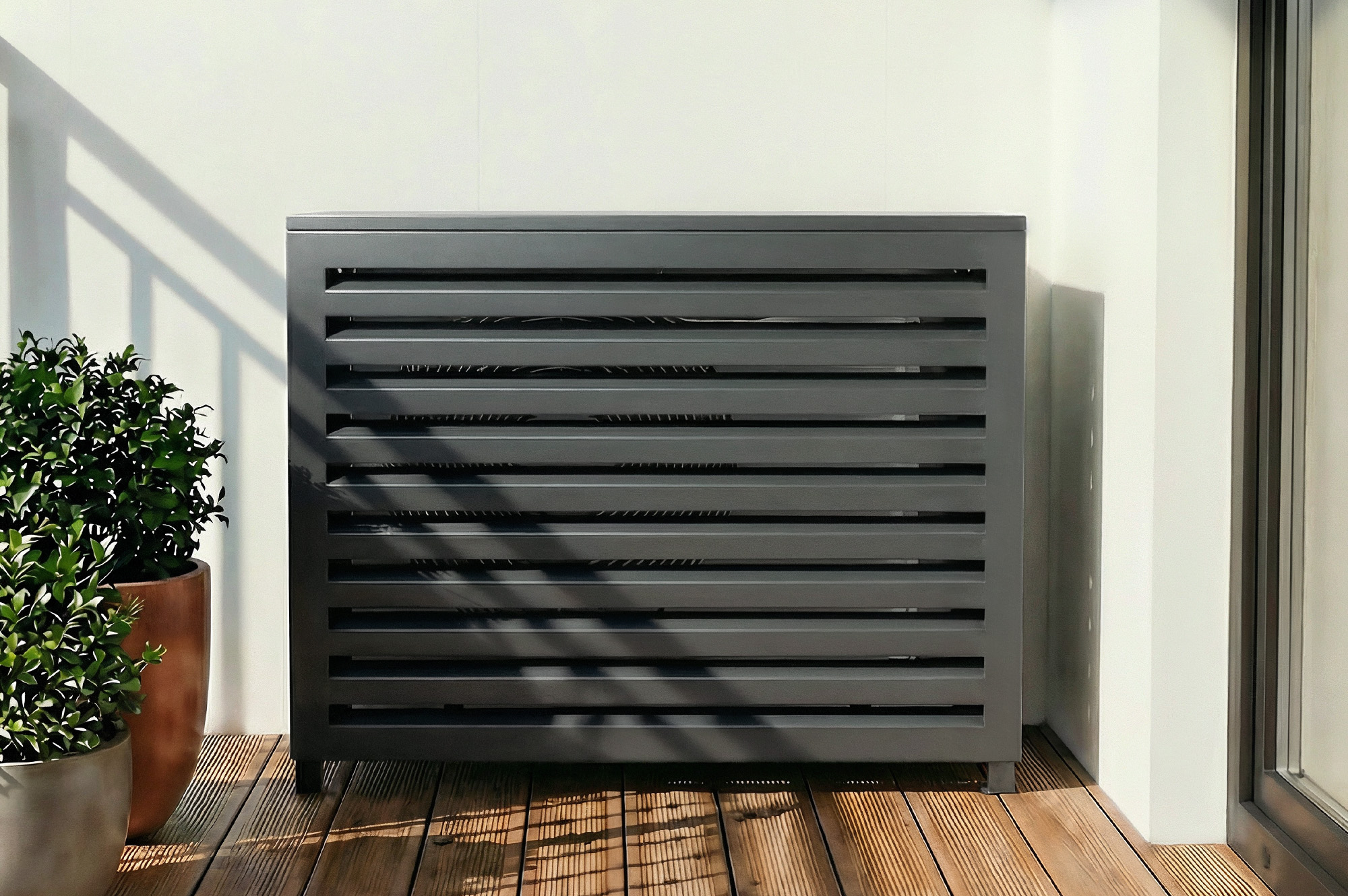 Aneto grijze aluminium airconditioninghoes - maat S 1