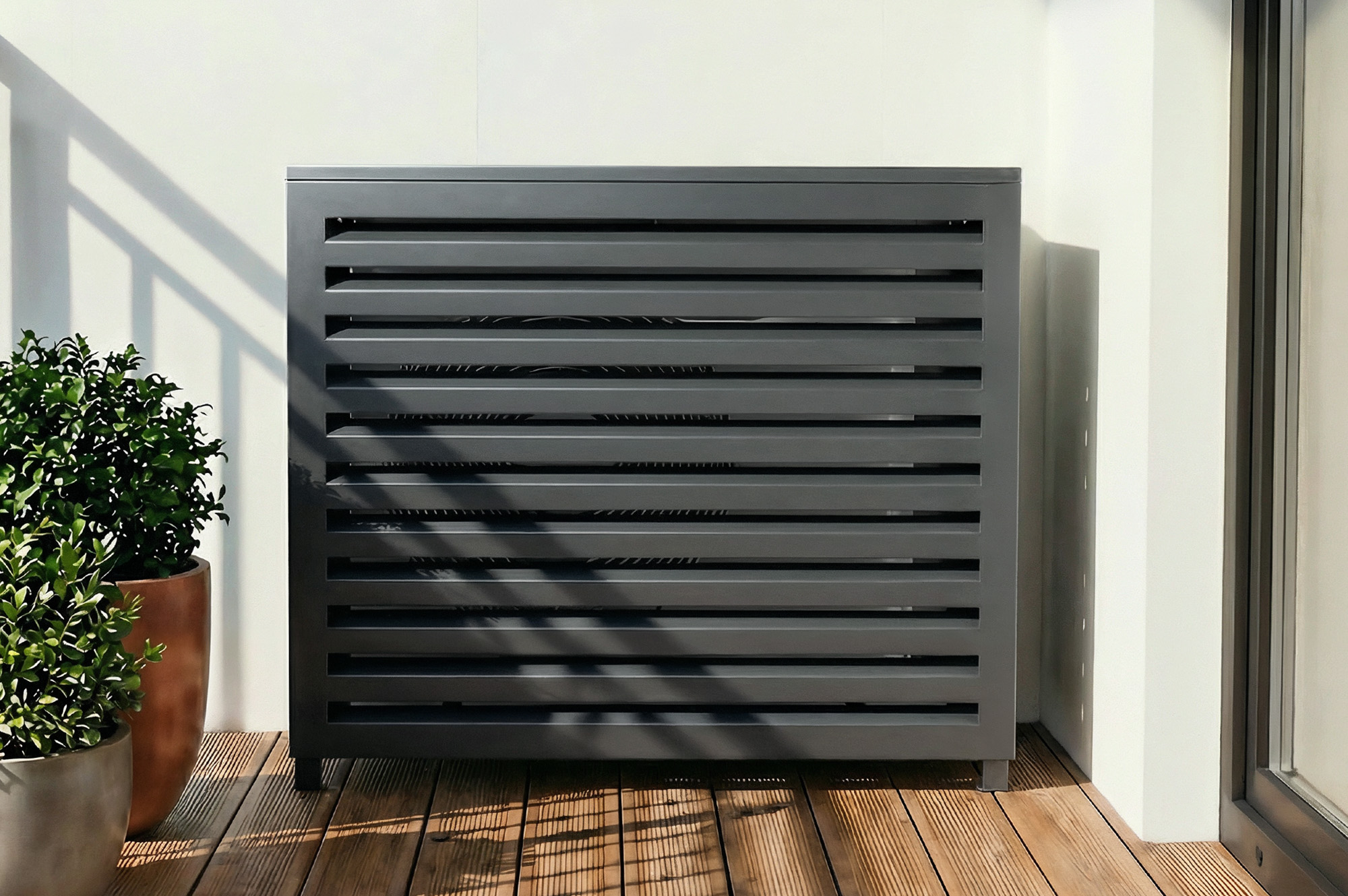 Aneto grijze aluminium airconditioninghoes - maat M 1