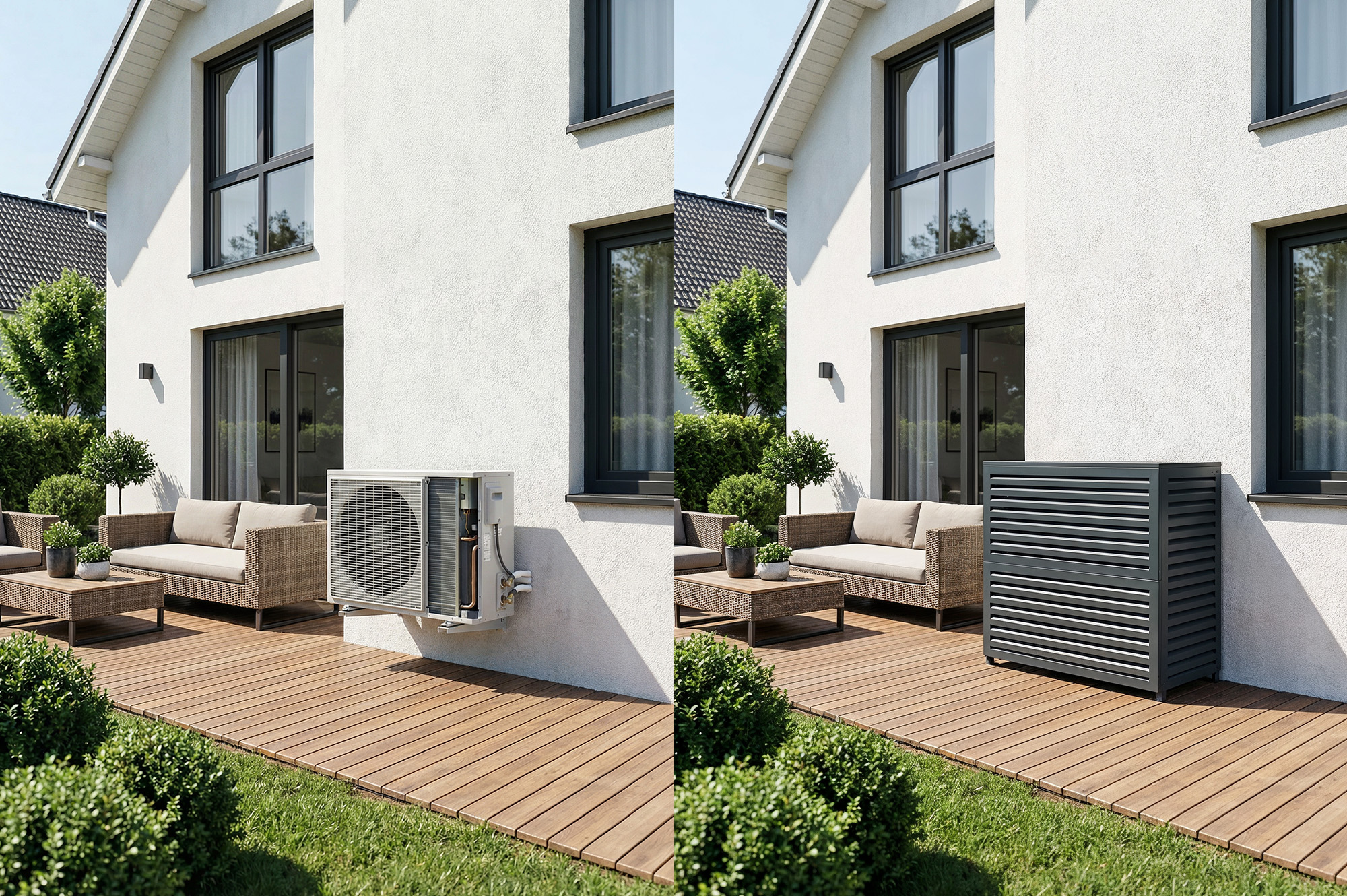 Aneto grey aluminum air conditioner cover - size L 12