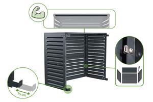Air Conditioner & Heat Pump Cover ANETO Aluminium Grey - Size L 9