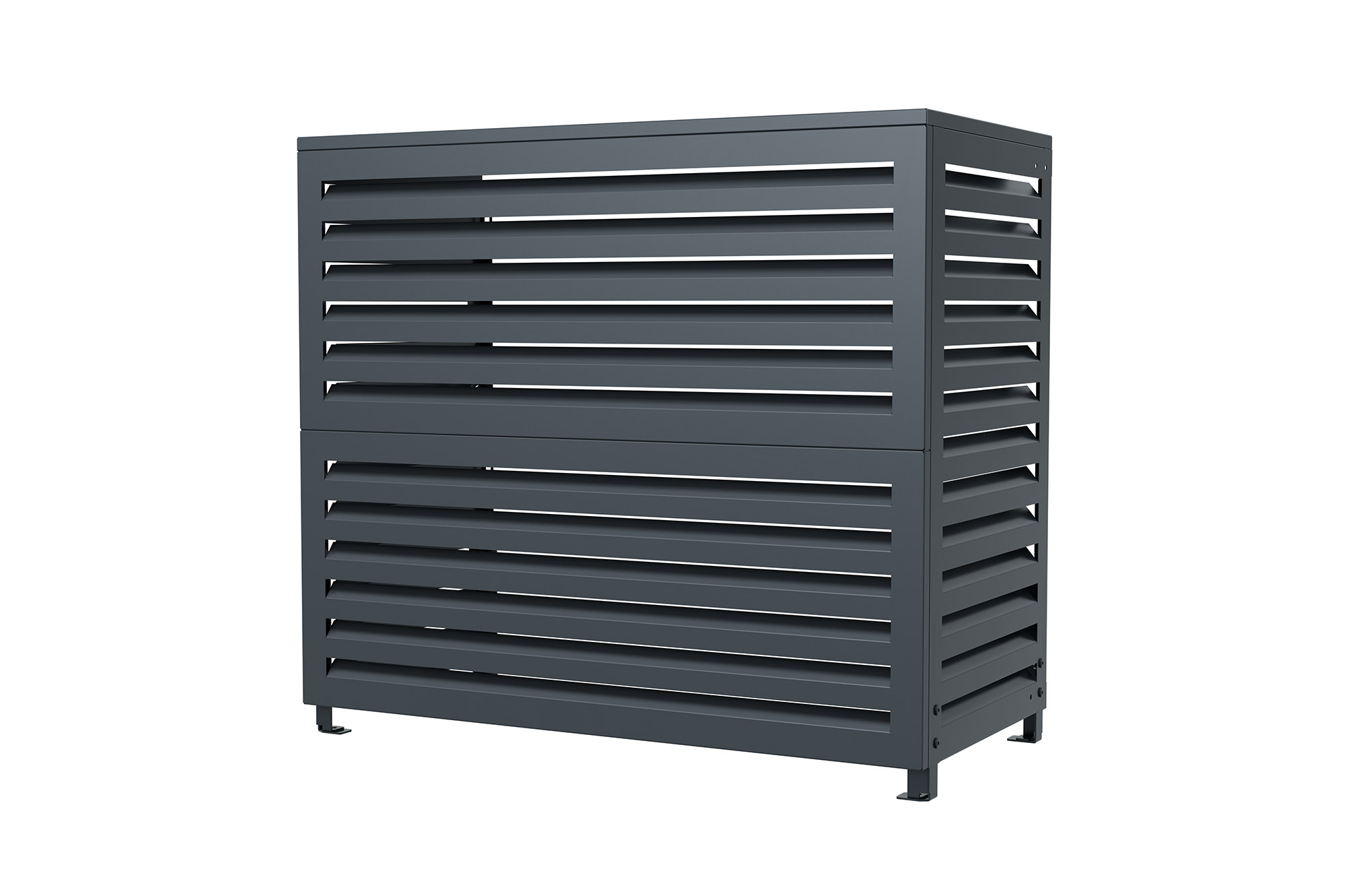 Aneto grey aluminum air conditioner cover - size L 15