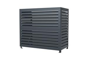 Cache clim & pompe à chaleur ANETO aluminium gris - taille L 15