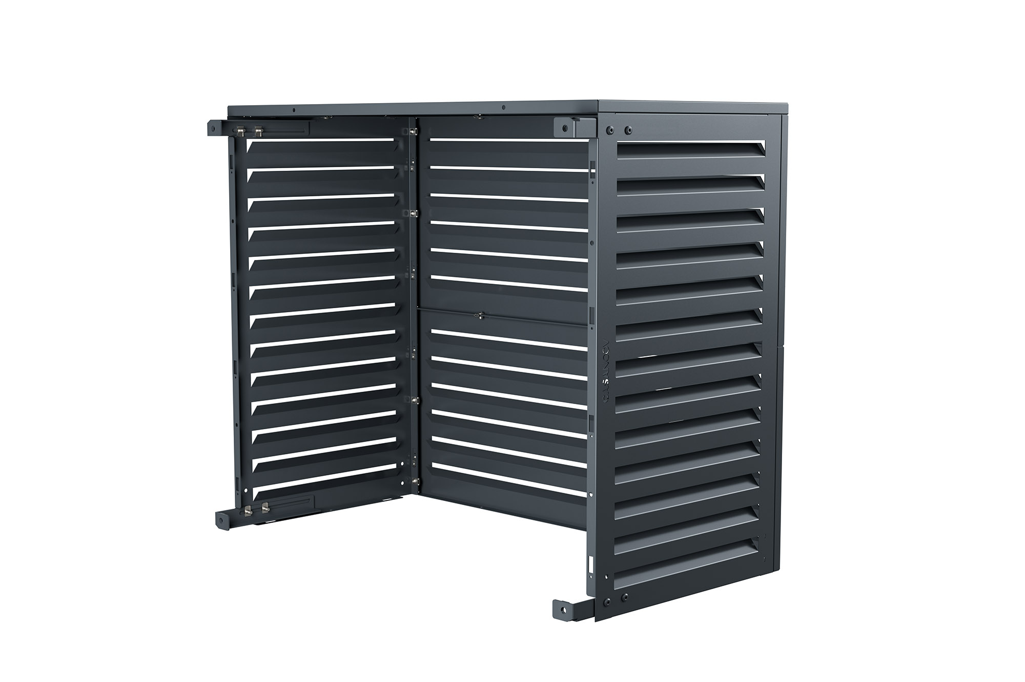 Aneto grey aluminum air conditioner cover - size L 5